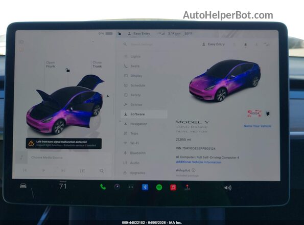 7SAYGDEE8PF805124 2023 TESLA MODEL Y White Widok tylnych siedzeń