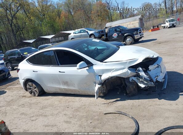 7SAYGDEE8PF805124 2023 TESLA MODEL Y White Widok wnętrza z tyłu