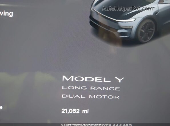 7SAYGDEE9TA444462 2026 TESLA MODEL Y Gray უკანა სავარძლების ხედი