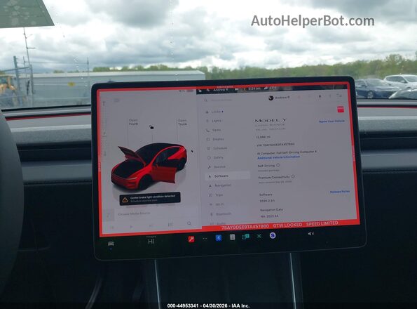 7SAYGDEE9TA457860 2026 TESLA MODEL Y Красный 
