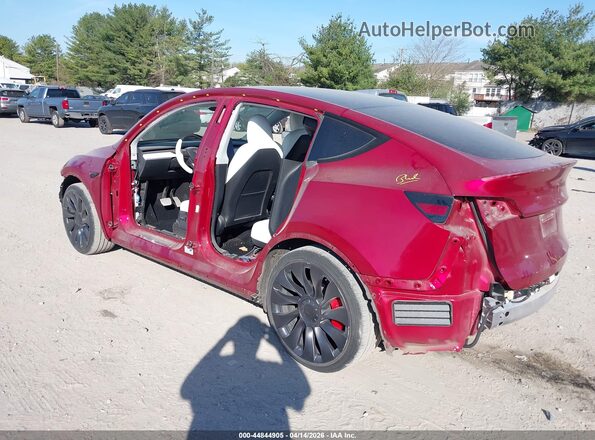 7SAYGDEF1RA321420 2024 TESLA MODEL Y Red Задня ліва чверть