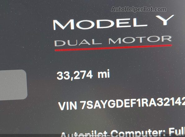 7SAYGDEF1RA321420 2024 TESLA MODEL Y Red 