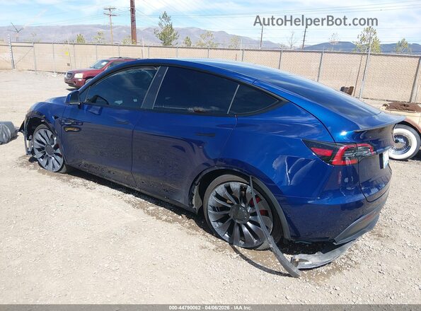 7SAYGDEF5NF393590 2022 TESLA MODEL Y Синий Задняя левая четверть