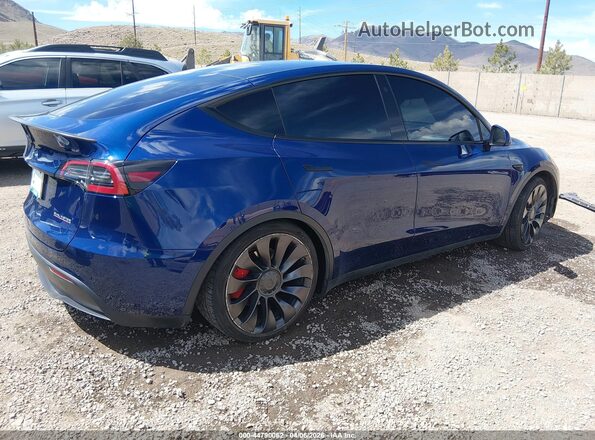 7SAYGDEF5NF393590 2022 TESLA MODEL Y Синий Задняя правая четверть