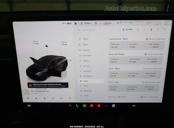 7SAYGDEF7NF553940 2022 TESLA MODEL Y Black უკანა სავარძლების ხედი