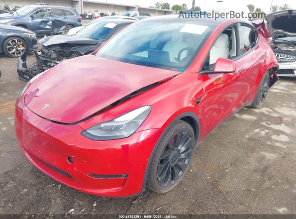 7SAYGDEF9NF410567 2022 TESLA MODEL Y Red Vista tres cuartos delantera izquierda