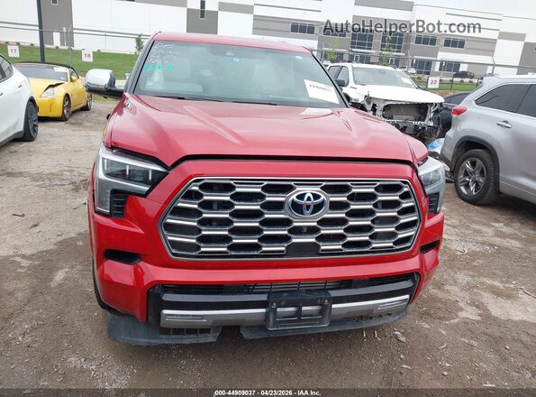 7SVAAABA3RX021867 2024 TOYOTA SEQUOIA Red ხელსაწყოთა პანელის ხედი