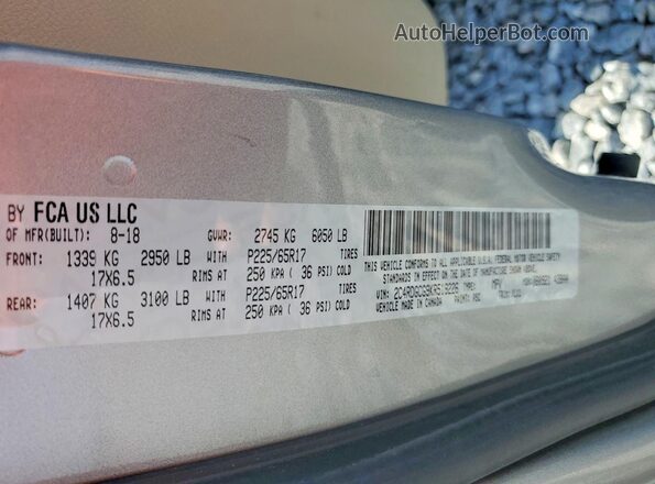 2C4RDGCG9KR518226 2019 DODGE GRAND Silver 