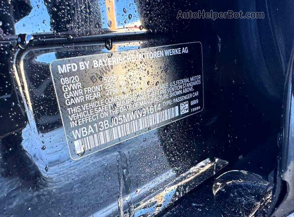 WBA13BJ05MWW91614 2021 BMW 5 SERIES Black Rear seats view