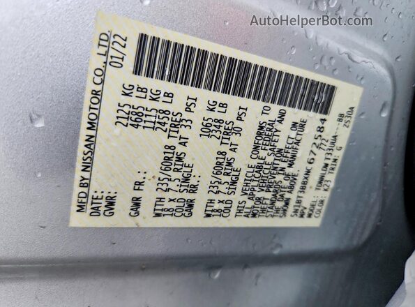 5N1BT3BBXNC672584 2022 NISSAN ROGUE Серебряный 