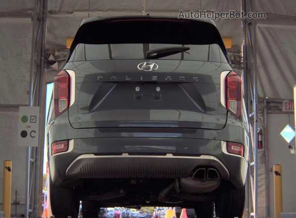 KM8R74HE0NU373805 2022 HYUNDAI PALISADE Gray Widok naklejki z numerem VIN