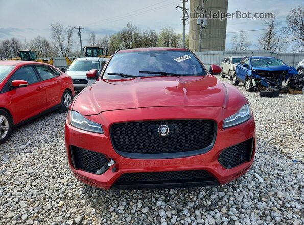 SADCM2BVXHA887803 2017 JAGUAR F-PACE Red Вид ззаду