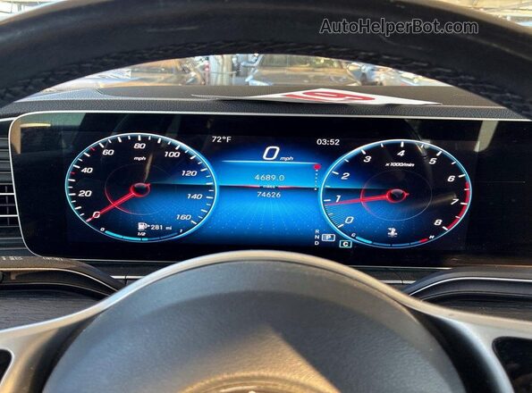 4JGFB4JB5MA458009 2021 MERCEDES-BENZ GLE White Вид щитка приладів