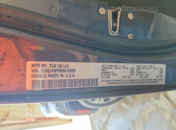 1C4SJVBP9SS512022 2025 JEEP WAGONEER Gray 