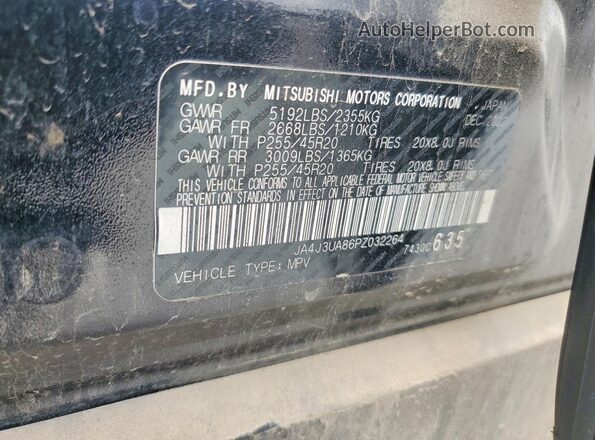 JA4J3UA86PZ032264 2023 MITSUBISHI OUTLANDER Black 