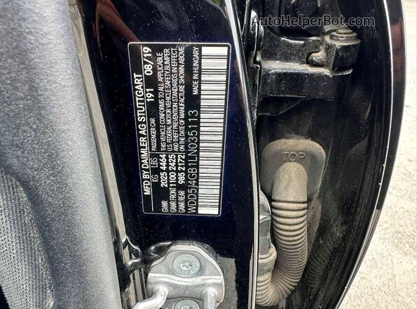 WDD5J4GB1LN035113 2020 MERCEDES-BENZ CLA-CLASS Черный 