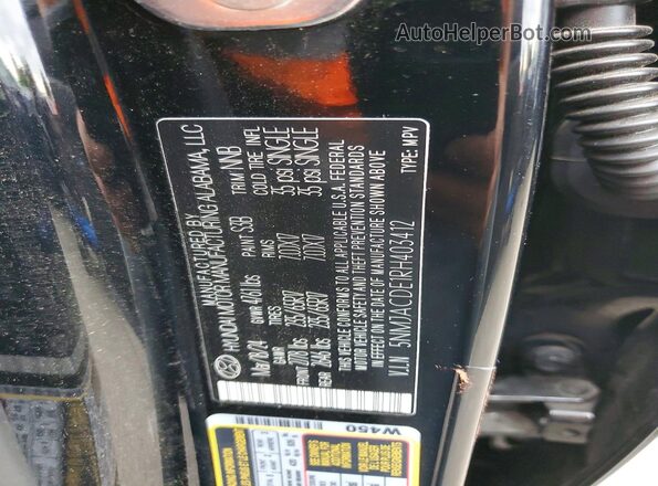 5NMJACDE1RH403412 2024 HYUNDAI TUCSON Black 