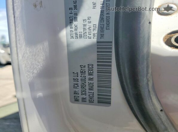 3C6UR5HJ0LG185112 2020 RAM 2500 White 