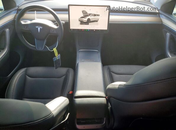 7SAYGDEE0PA052489 2023 TESLA MODEL Y White Vista del cuadro de instrumentos