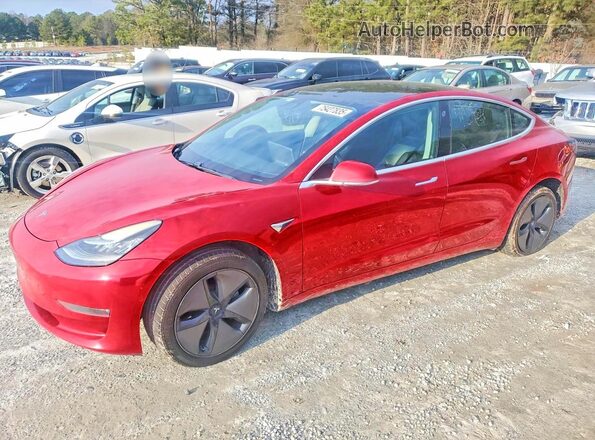 5YJ3E1EA4JF007090 2018 TESLA MODEL Red 
