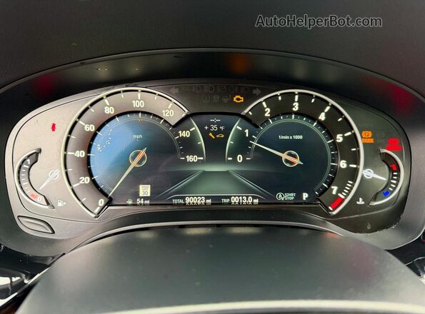 WBAJE7C58KWW14782 2019 BMW 5 SERIES Черный Вид щитка приборов