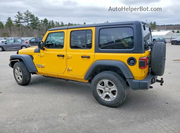 1C4HJXDN4JW318975 2018 JEEP WRANGLER Yellow Tył prawy