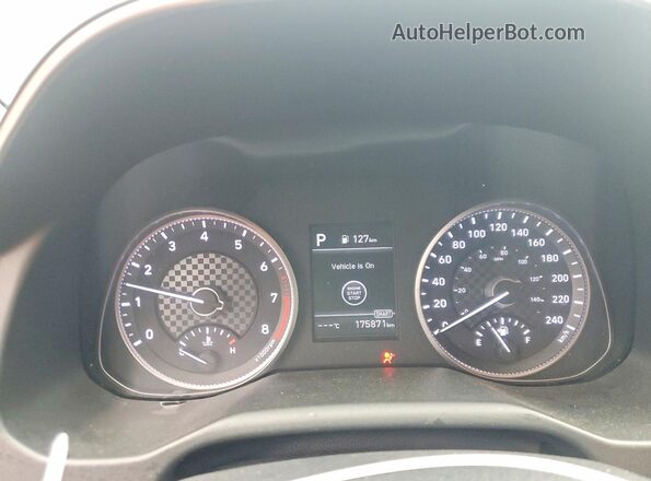 KMHD84LF3KU836121 2019 HYUNDAI ELANTRA Blue Instrument cluster view
