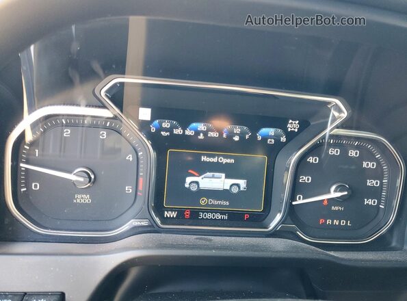 DPSMN179976 2021 GMC SIERRA White Սարքավորումների վահանակի տեսք