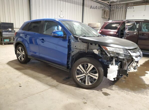 JA4ARUAU9MU012529 2021 MITSUBISHI OUTLANDER Blue Передня права чверть