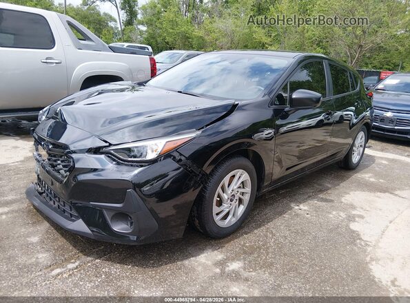 JF1GUABC3R8250501 2024 SUBARU IMPREZA Black Առջևի ձախ երեք քառորդ տեսարան