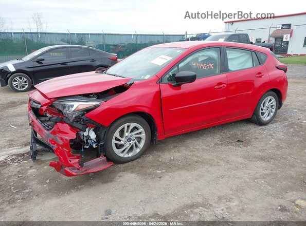 JF1GUABC8S8213403 2025 SUBARU IMPREZA Red Առջևի ձախ երեք քառորդ տեսարան