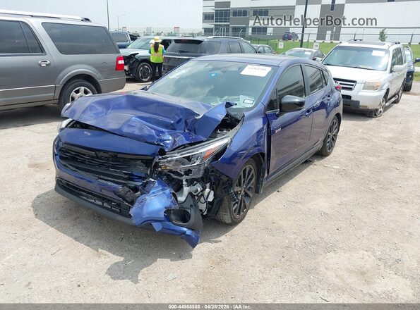 JF1GUHJC2R8301058 2024 SUBARU IMPREZA Blue წინა მარცხენა ხედი სამი მეოთხედიდან