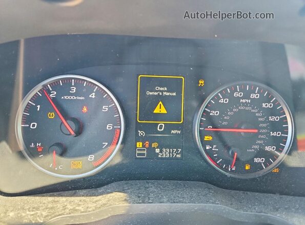 JF1VBAA68P9823151 2023 SUBARU WRX Blue Instrument cluster view