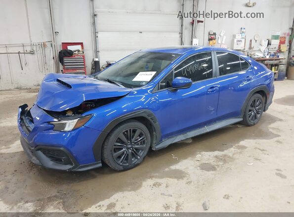 JF1VBAF62P9824384 2023 SUBARU WRX Blue Առջևի ձախ երեք քառորդ տեսարան