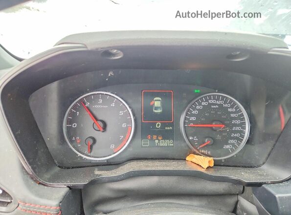 JF1VBAL61P9804096 2023 SUBARU WRX Charcoal Instrument cluster view