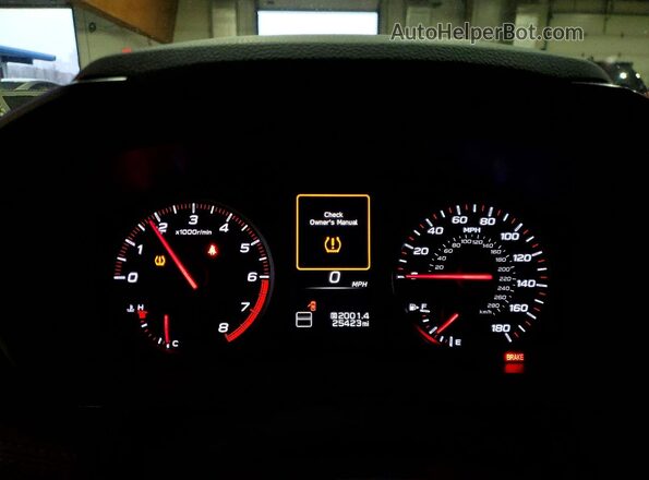 JF1VBAL67P9823395 2023 SUBARU WRX Silver Սարքավորումների վահանակի տեսք