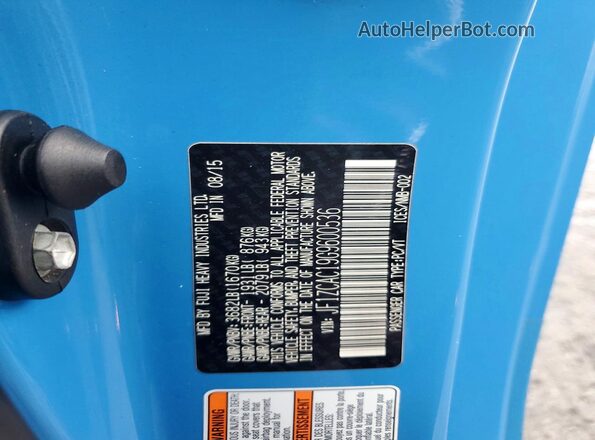 JF1ZCAC19G9600536 2016 SUBARU BRZ Blue Vista del compartimento del motor
