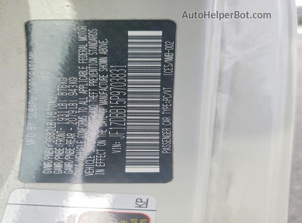 JF1ZDBB15P9703831 2023 SUBARU BRZ White VIN կոդի պիտակի տեսք