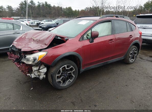 JF2GPADC4G8201532 2016 SUBARU CROSSTREK Red წინა მარცხენა ხედი სამი მეოთხედიდან