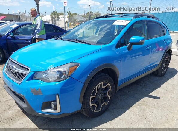 JF2GPALC8HH280660 2017 SUBARU CROSSTREK Blue Առջևի ձախ երեք քառորդ տեսարան