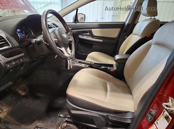 JF2GPANC7H8217045 2017 SUBARU CROSSTREK Red Widok wnętrza z przodu