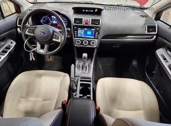 JF2GPANC7H8217045 2017 SUBARU CROSSTREK Red Widok deski rozdzielczej