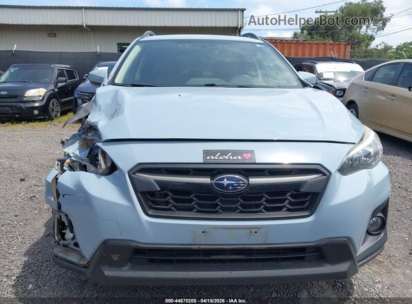 JF2GTADCXJH220749 2018 SUBARU CROSSTREK Light Blue Instrument cluster view