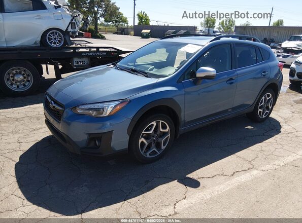 JF2GTAMC6J8293181 2018 SUBARU CROSSTREK Blue წინა მარცხენა ხედი სამი მეოთხედიდან