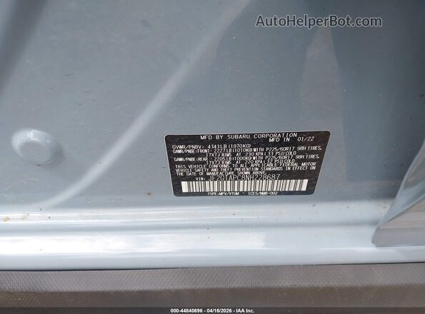 JF2GTAPC8NH228687 2022 SUBARU CROSSTREK Blue Вид підкапотного простору