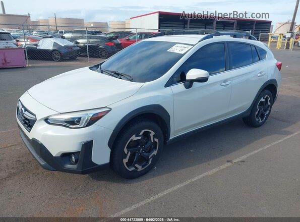 JF2GTHMC2M8228504 2021 SUBARU CROSSTREK White Առջևի ձախ երեք քառորդ տեսարան