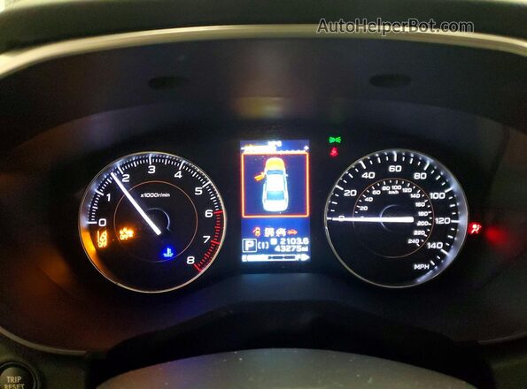 JF2GTHMCXM8236480 2021 SUBARU CROSSTREK Серый Вид щитка приборов