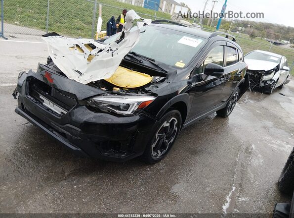 JF2GTHNC2M8680970 2021 SUBARU CROSSTREK Black Առջևի ձախ երեք քառորդ տեսարան