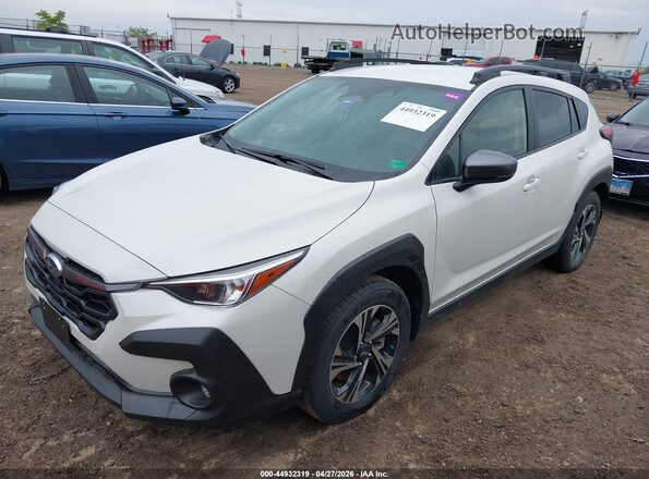 JF2GUADC6R8301692 2024 SUBARU CROSSTREK White Առջևի ձախ երեք քառորդ տեսարան