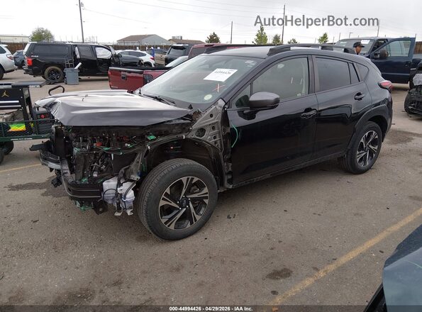 JF2GUADC8RH259039 2024 SUBARU CROSSTREK Black წინა მარცხენა ხედი სამი მეოთხედიდან